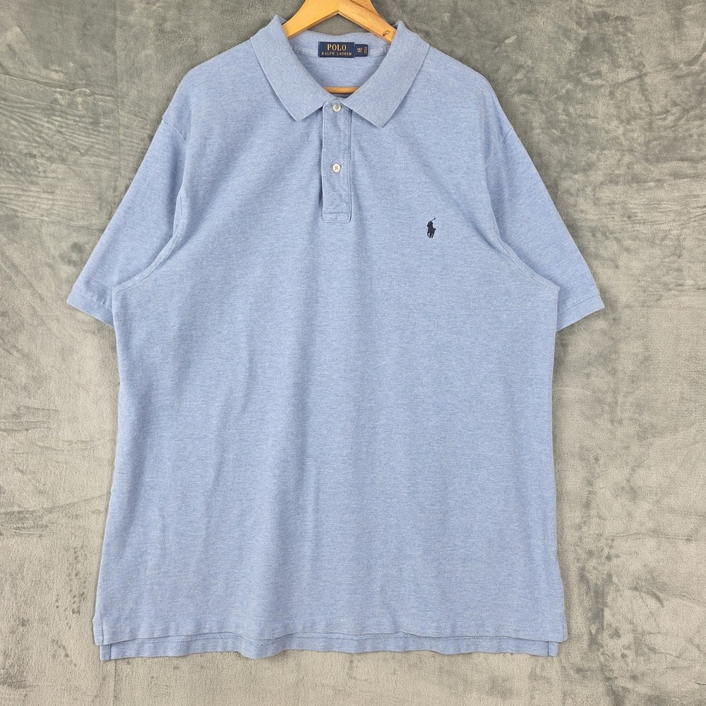 Polo Ralph Lauren‎ Shirt 2XLT Tall Blue Preppy Classic Pony Heritage Golf Casual